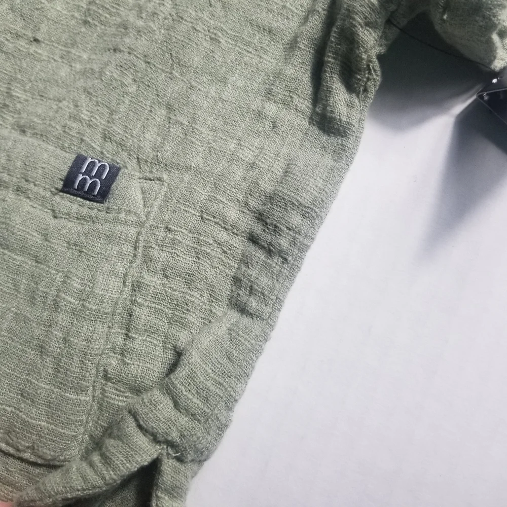 NWT MODERN MOMENTS GREEN BUTTON DOWN SHORT OUTFIT SIZE 18 MONTHS